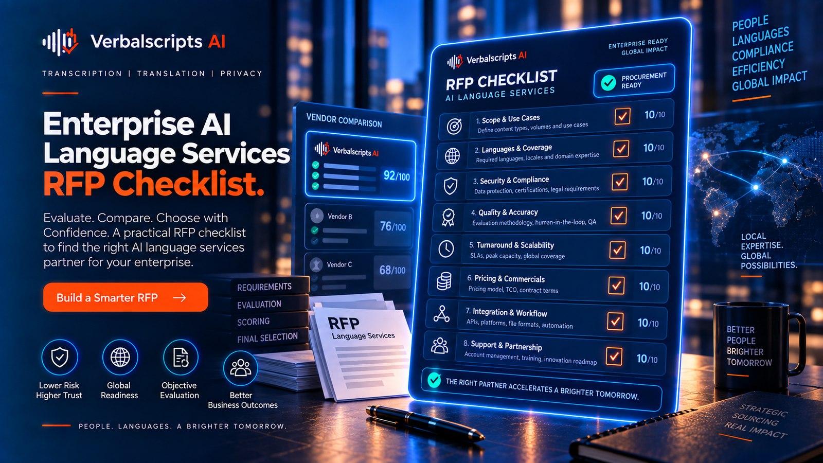 Editorial illustration for Enterprise AI Language Services RFP Checklist