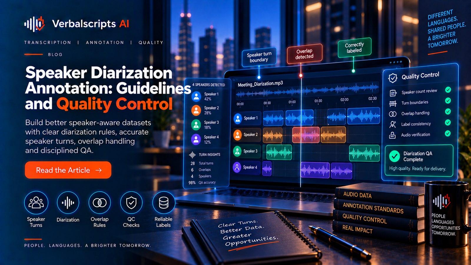 Editorial illustration for Speaker Diarization Annotation: Guidelines and Quality Control