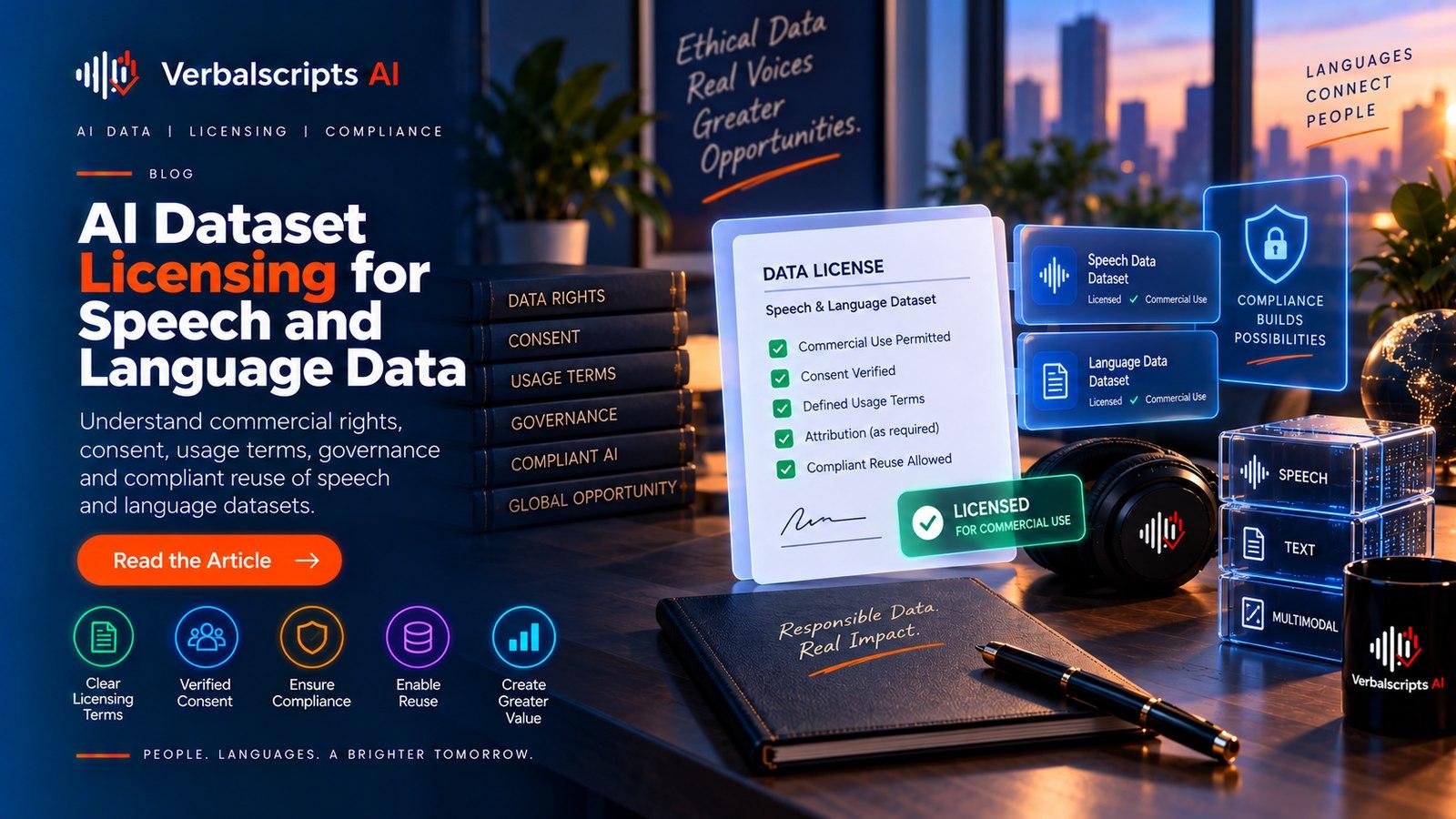 Editorial illustration for AI Dataset Licensing for Speech and Language Data