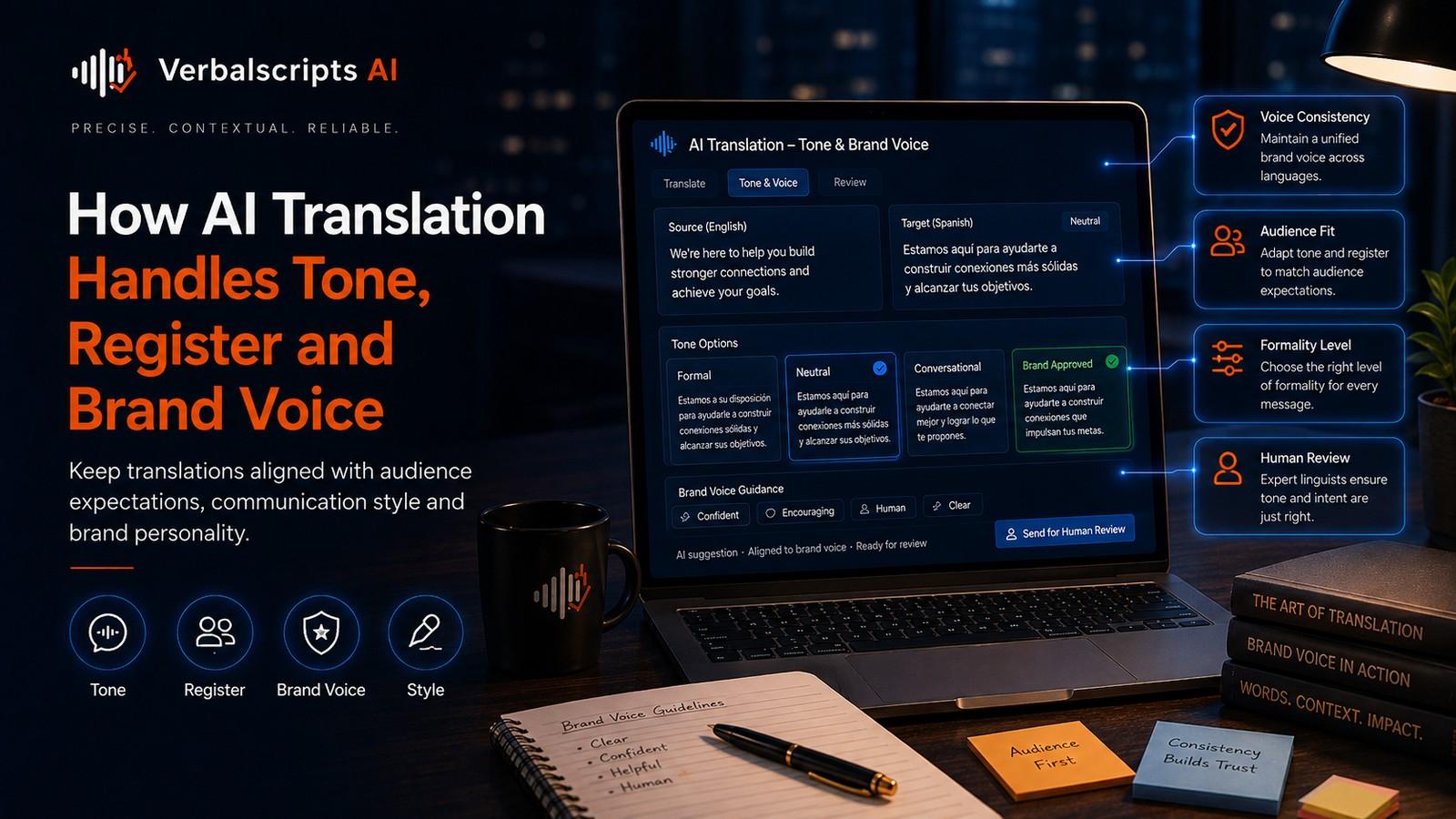 Editorial illustration for How AI Translation Handles Tone, Register and Brand Voice