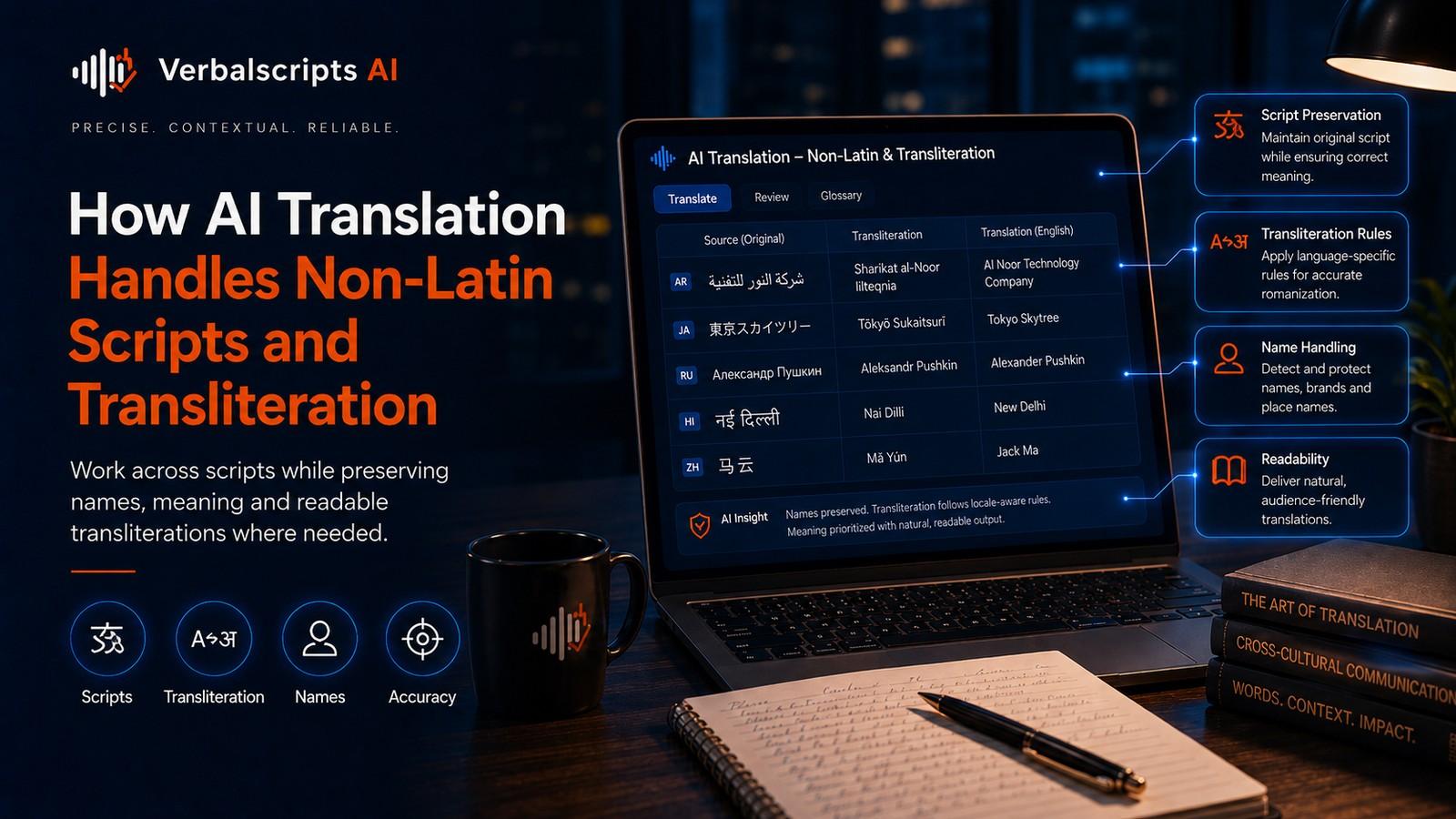 Editorial illustration for How AI Translation Handles Non-Latin Scripts and Transliteration