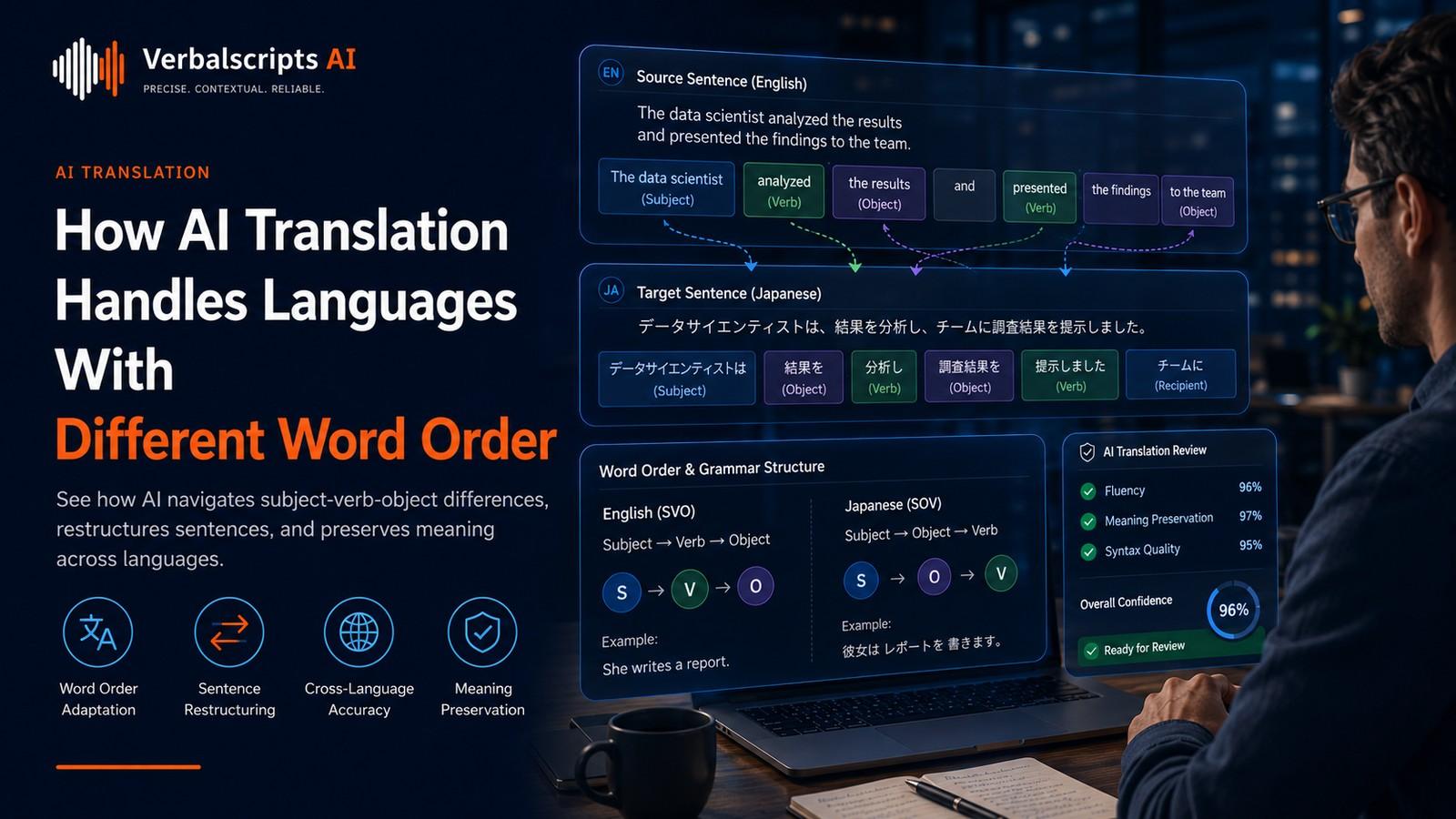 Translation glossary interface showing source term, definition, approved translations, forbidden variants and locale status